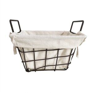 Wire Storage Basket with Linning